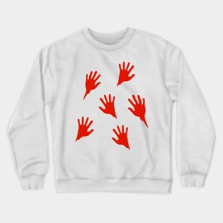 Bloody Handprints Crime Scene Crewneck Sweatshirt